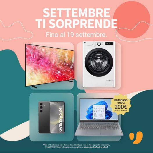 Settembre ti Sorprende da Unieuro 